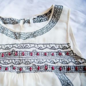 Joie silk top with beading, size S